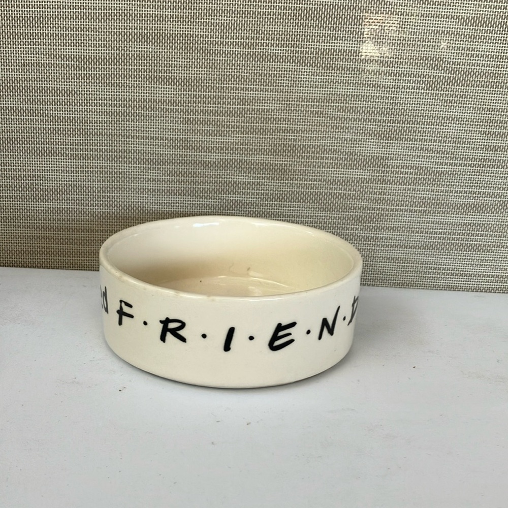Friends TV Show Pet Bowl Ceramic I Love My Four Legged  🐾 F.R.I.E.N.D.S